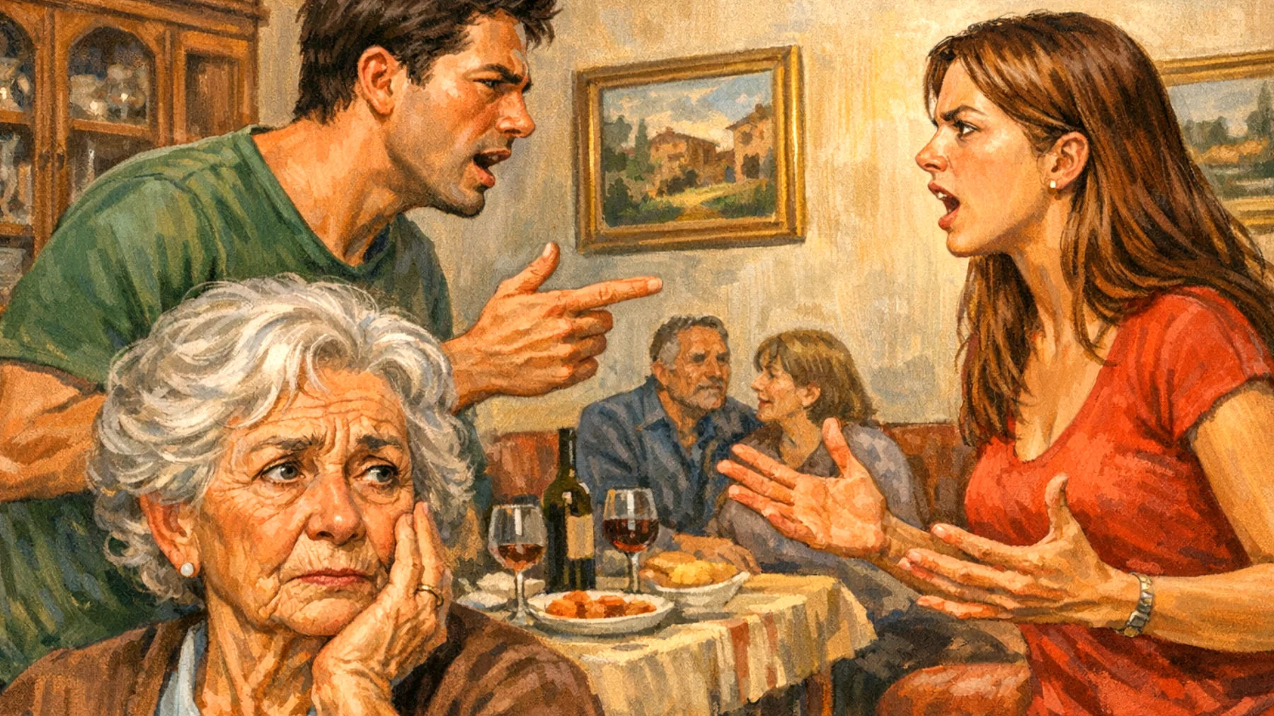 Nonna che si trova in difficoltà nel gestire le reazioni frustrate e impulsive dei nipoti giovani adulti quando le cose non vanno come sperano, con conseguenti tensioni durante gli incontri familiari"