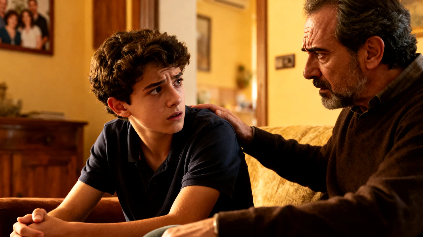 Il papà si trova a gestire un figlio adolescente che mostra una dipendenza eccessiva da lui, faticando a sviluppare autonomia emotiva e sociale. L'adolescente cerca costantemente approvazione, ha difficoltà a prendere decisioni autonome e manifesta ansia quando il padre non è presente, ostacolando il naturale processo di individuazione tipico dell'età."